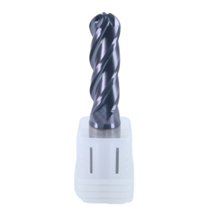 Fraise <span class=keywords><strong>à</strong></span> nez sphérique en carbure monobloc avec revêtement AlTiN pour la finition de moules en aluminium en acier CNC Fraise <span class=keywords><strong>à</strong></span> nez sphérique <span class=keywords><strong>à</strong></span> 4 cannelures - Product Image 1