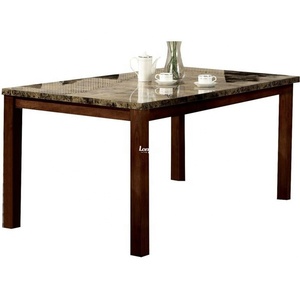 Cocina blanca Juego de cena de mármol Cafetería Bar Escritorio de <span class=keywords><strong>playa</strong></span> Mesa de comedor de mármol - Product Image 5