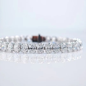 HUAZHONG-GEM White Gold 14k 18k 3-10 Carat Tennis <b>Bracelet</b> with Lab Grown Diamonds IGI Certified Unisex - Product Image 1
