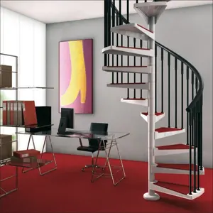 CBMmartアパート金属スパイラル階段デザイン3Dモデルデザイン工場使用ステンレス鋼スパイラル階段