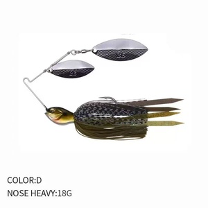 WJH HETUN Nouveau 18g 8 couleurs 120mm Leurre coulant <span class=keywords><strong>Buzz</strong></span> Bait, Swimbait Big Mouth, Chatterbait, Double Willow Spinnerbait pour poissons d'eau salée - Product Image 5