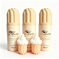 Shampooing pour cils végétalien fouetté à la crème de fraise personnalisé, 100 ml, liquide sans larmes pour extensions de cils