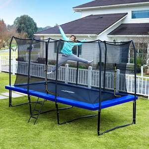 <span class=keywords><strong>Trampoline</strong></span> unisexe en PVC de 10 x <span class=keywords><strong>15</strong></span> <span class=keywords><strong>pieds</strong></span> pour adultes, intérieur/extérieur, magnifique multicolore, pour la maison, avec filet de sécurité et équipement sportif - Product Image 6