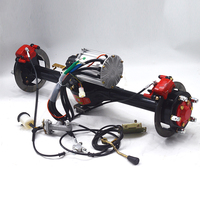 Kit d'essieu de roue arrière avec différentiel et moteur pour tondeuse à gazon, buggy des dunes, UTV, différentiel arrière avec arbre de transmission CV 60v1500w