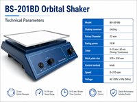 Agitateur orbital à affichage LED BIOSTELLAR économique BS-201BD, rotateur de sang, diamètre de rotation 22 mm, minuterie, bouton de réglage pour tests biochimiques