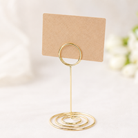 Porta Tarjetas Redondo con Diseño de Pavo Real, Clip para Notas Electrochapado, Clip para Notas de Escritorio, Clip para Tarjetas de Asiento de Boda, Decoración para el Hogar y la Oficina