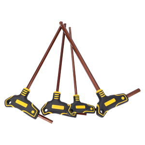 Jeu de clés hexagonales en T, clés Allen Torx en acier S2 robustes, 2 3 4 5 6 8 10 12 14 mm avec extrémités plates et sphériques pour la réparation de machines - Product Image 1