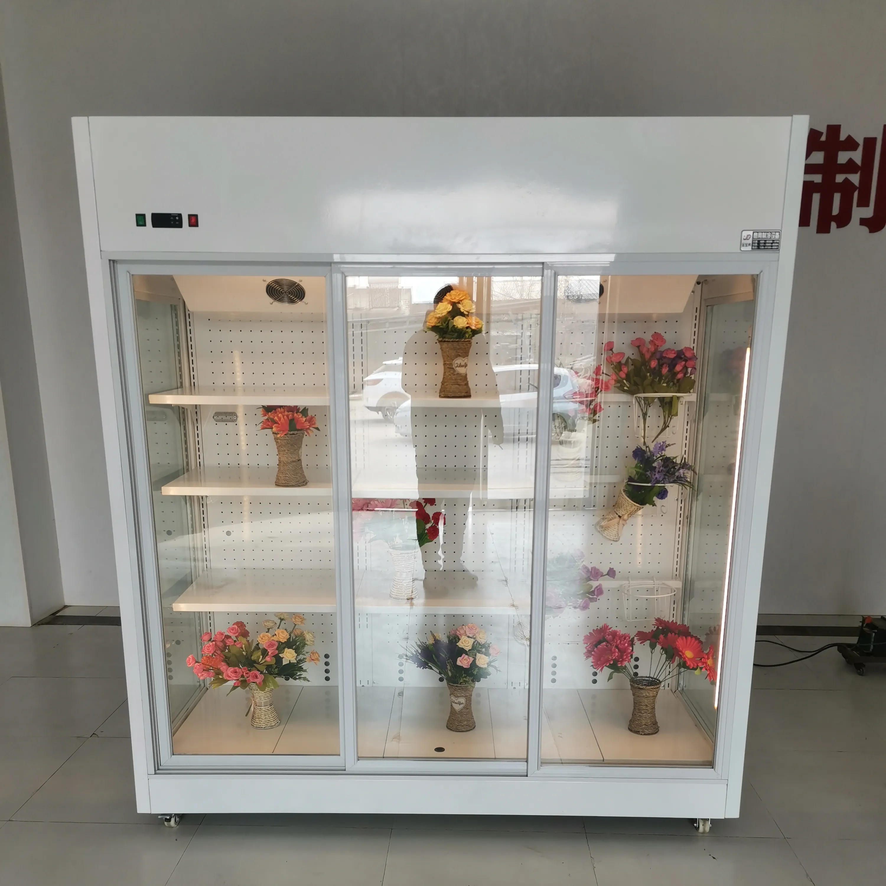 Dükkan ekipmanları özel süper Market çiçek buzdolabı taze çiçek buzdolabı soğutma tutmak için çiçekler sesecop