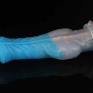 LUUK - Dildo de silicona líquida suave de doble cabeza con forma de pene de caballo, color rosa tweed, tapón anal grande y rugoso para mujeres, ¡el más vendido! - Product Image 5