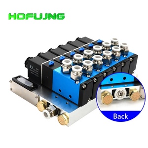 Válvula Solenoide Neumática, Conjunto de Circuito Integrado Tipo Isla 4V210-08 Airtac 24V, Grupo de Válvulas Colectoras, Placa de Válvulas 200M - Product Image 1