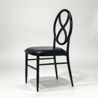 Chaise d'événement en résine avec revêtement rembourré, empilable, imperméable, écologique, pour événements hôteliers, mariages, salles de banquet