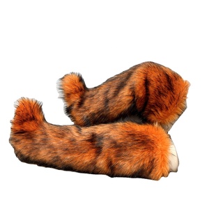 <span class=keywords><strong>Bottes</strong></span> hautes en fourrure pour femmes, neuves, en peluche, <span class=keywords><strong>au</strong></span>-<span class=keywords><strong>dessus</strong></span> <span class=keywords><strong>du</strong></span> <span class=keywords><strong>genou</strong></span>, bout rond, fourrure synthétique, talon plat, mollet long, douces, chaudes et confortables - Product Image 4