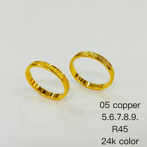 슈핑 주얼리 도매 24K 금도금 중국산 고급 웨딩 약혼 여성 남성 커플 패션 핸드 링 - Product Image 5