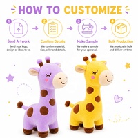Servicio de Diseño de Peluches Personalizados a partir de Muestras, Fabricación Profesional OEM/ODM, Jirafa Personalizada, Desde el Concepto Hasta el Producto Real, Diseño Gratuito