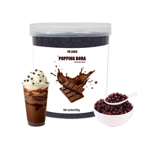 Geavanceerd chocolade-popping boba concentraat, gearomatiseerde bubble tea topping parels, premium sapfles 3kg 17Brix, 12 maanden houdbaar
