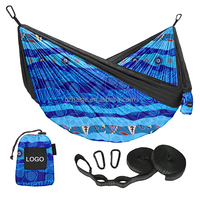 Hamac de camping double en nylon personnalisé pour l'extérieur Hamac pour arbre Hamacs de parachute portables