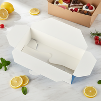 Boîte d'emballage gaufrée recyclable de qualité alimentaire pour tartelettes aux œufs, macarons, bonbons au chocolat, gâteaux de lune et biscuits de neige