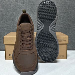 Coffee Color Matte Genuine Leather Casual Sports Shoes with Plush Lining and Rubber Midsole - Product Image 2