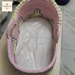 Cesta de Tejido Portátil Moderna para Bebés, Cesta de Mimbre de Colores, Cesta de Moisés Tejida <span class=keywords><strong>a</strong></span> Mano - Product Image 4