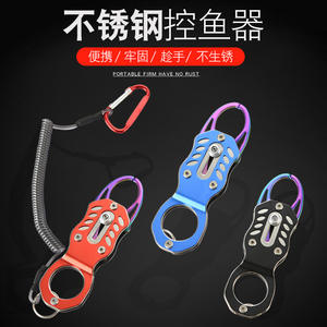 Hualigao Fishing Plier 304 Aluminum Red Portable Multi Functional <b>Outdoor</b> Fishing Tool With Carabiner <b>Hook</b> - Product Image 3