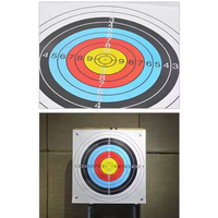1 cible de tir à l'arc en papier 40*40cm/60*60cm/80*80cm, cible standard à anneau complet et à point unique pour kit de chasse à l'arc, accessoire de tir à l'arc