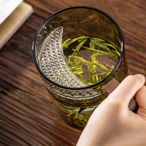 Tazas de Té de Vidrio <span class=keywords><strong>con</strong></span> Filtro en Forma de Media Luna, de Gran Capacidad, Transparentes, para Beber Té Verde <span class=keywords><strong>Chino</strong></span>, <span class=keywords><strong>con</strong></span> Tapa - Product Image 4