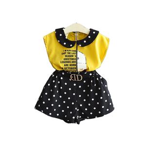 Vente en gros de vêtements pour enfants, nouveaux modèles, ensembles de vêtements, t-shirt sans manches et robe noire pour enfants - Product Image 1