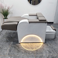 Équipement de salon de beauté et de manucure moderne fauteuil de massage électrique manucure fauteuil de pédicure de luxe avec lumières LED