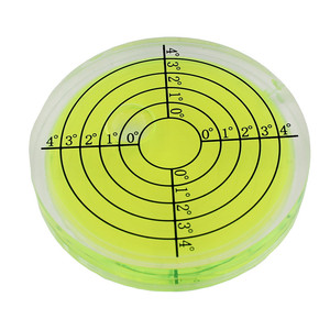 Disco de Nivel de Burbuja Mini Transparente de Doble Cara 66x10mm con Líquido Verde para Medición de Precisión - Product Image 2