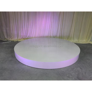 Escenario LEDA para Decoración de Fiestas, Escenario Redondo de Acrílico Blanco de 2 m para Eventos, Cumpleaños y Bodas - Product Image 3