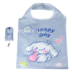 กระเป๋าช้อปปิ้งพับได้ BDARI ผ้าโพลีเอสเตอร์ ขนาดใหญ่ ลายการ์ตูน ปิดแบบเชือกรูด ใช้ในซูเปอร์มาร์เก็ต พร้อมหูหิ้ว - Product Image 2