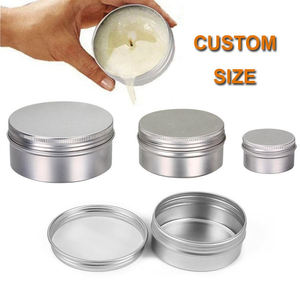 Envases de crema para el cuidado de la piel, tarro de crema de aluminio plateado con logotipo en relieve, tarro de aluminio roscado de 20ml con ventana transparente - Product Image 6