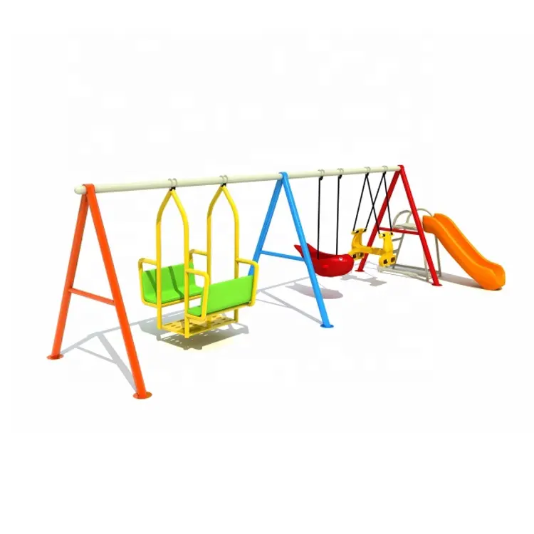 Multi Tipo di Metallo Per Bambini All'aperto Parco Giochi Swing Set