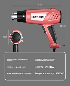 2000W endüstriyel dijital ekran sıcak hava yapıştırma makinesi iki hızlı yarı otomatik içecek folyo çanta için torba Film ambalaj - Product Image 5