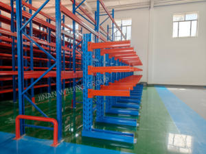 Supports en porte-à-faux de stockage verticaux en acier simple/double face de 100kg/500kg de charge pour extrusions en aluminium et stockage de tambour de câble - Product Image 5