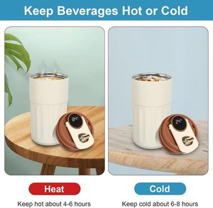 Offre Spéciale – Tasse à café isotherme en acier inoxydable de 350 ml avec couvercle anti-fuite, idéale pour la randonnée et le camping, personnalisable avec votre logo - Product Image 2