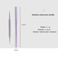 Extracteur de Comedo d'aiguille d'acné d'acier inoxydable de Double tête de haute qualité