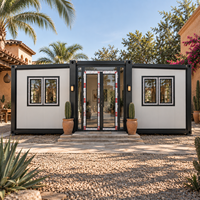 Maison préfabriquée modulaire moderne de haute qualité, extensible, à double aile, type conteneur