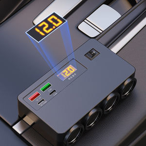 Car Cigarette Lighter <b>Multifunction</b> One to Four Distributor A+C Car Phone <b>Charger</b> Fast Charging Cigarette Lighter Socket - Product Image 2