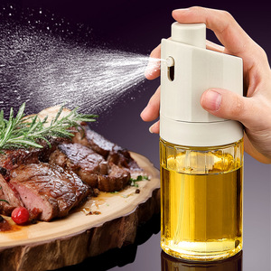 Rociador de aceite de vidrio de grado alimenticio de 230 ml, botella de aceite atomizadora tipo prensa, para freír al aire, barbacoa, antiadherente, rociador de aceite de boca ancha - Product Image 3