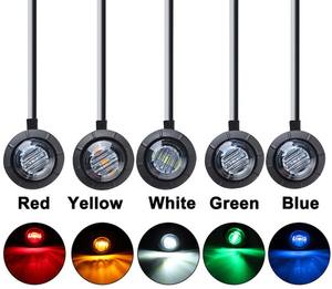 Bonsen — lampe latérale LED, 3/4 pouces, 19MM, 12V/24V, jaune, camion, remorque, indicateur latéral - Product Image 2