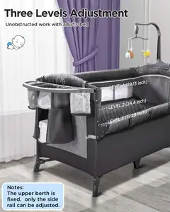 Abnehmbare Baby krippe mit Wickelt isch, Baby-Bassinet, Multifunktions-Bett-Set, Bett für Schlafzimmer und Betten, Neugeborenes Baby