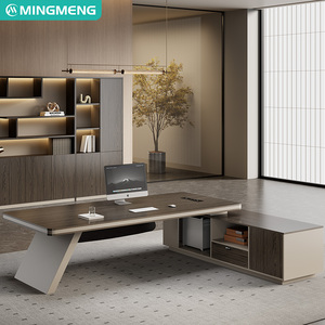 Nuevo diseño en forma de L Mesa Oficina jefe Gerente Ejecutivo muebles de escritorio con retorno lateral - Product Image 4