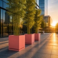 YISHANG Grand bac à plantes carré en aluminium, résistant à la rouille, pour jardin extérieur, patio, pot de fleurs