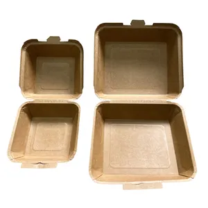 Nouvelle boîte d'emballage à emporter de qualité Offre Spéciale, boîte de récipient à déjeuner en papier Kraft biodégradable automatique, Machine d'emballage alimentaire
