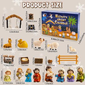 <span class=keywords><strong>2025</strong></span> Chúa Giáng Sinh <span class=keywords><strong>Advent</strong></span> Lịch Cho Trẻ Em 24Pcs Nhựa Cảnh Bức Tượng Nhỏ Giáng Sinh Đếm Ngược Lịch Quà Tặng Tôn Giáo Cho Bé Trai Cô Gái - Product Image 3