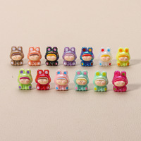 Porte-clés miniatures en résine colorés et adorables avec placage, boîte surprise, jouet cadeau, décorations de table et de bureau réalistes à faire soi-même