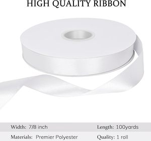 Cintas de PC con Logotipo Personalizado, 245 Colores, Cinta de Satén 100% Poliéster, Cinta de una o Dos Caras para Envolver Regalos y Prendas - Product Image 2