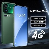 هاتف محمول M17 Pro Max 4G CDMA بنظام أندرويد 10.0، شاشة HD مقاس 6.56 بوصة، كاميرا خلفية 13 ميجابكسل، كاميرا أمامية 2 ميجابكسل، ذاكرة وصول عشوائي 3 جيجابايت، ذاكرة تخزين 16 جيجابايت، يدعم اللغتين الإسبانية والألمانية