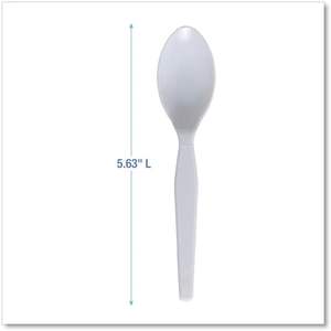 Cucharas Desechables de Poliestireno de Longitud Completa, Color Blanco, 100 por Caja - Product Image 6